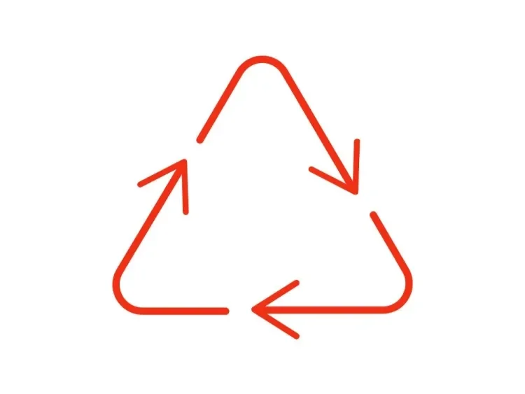 Vector icon showing recycling symbol