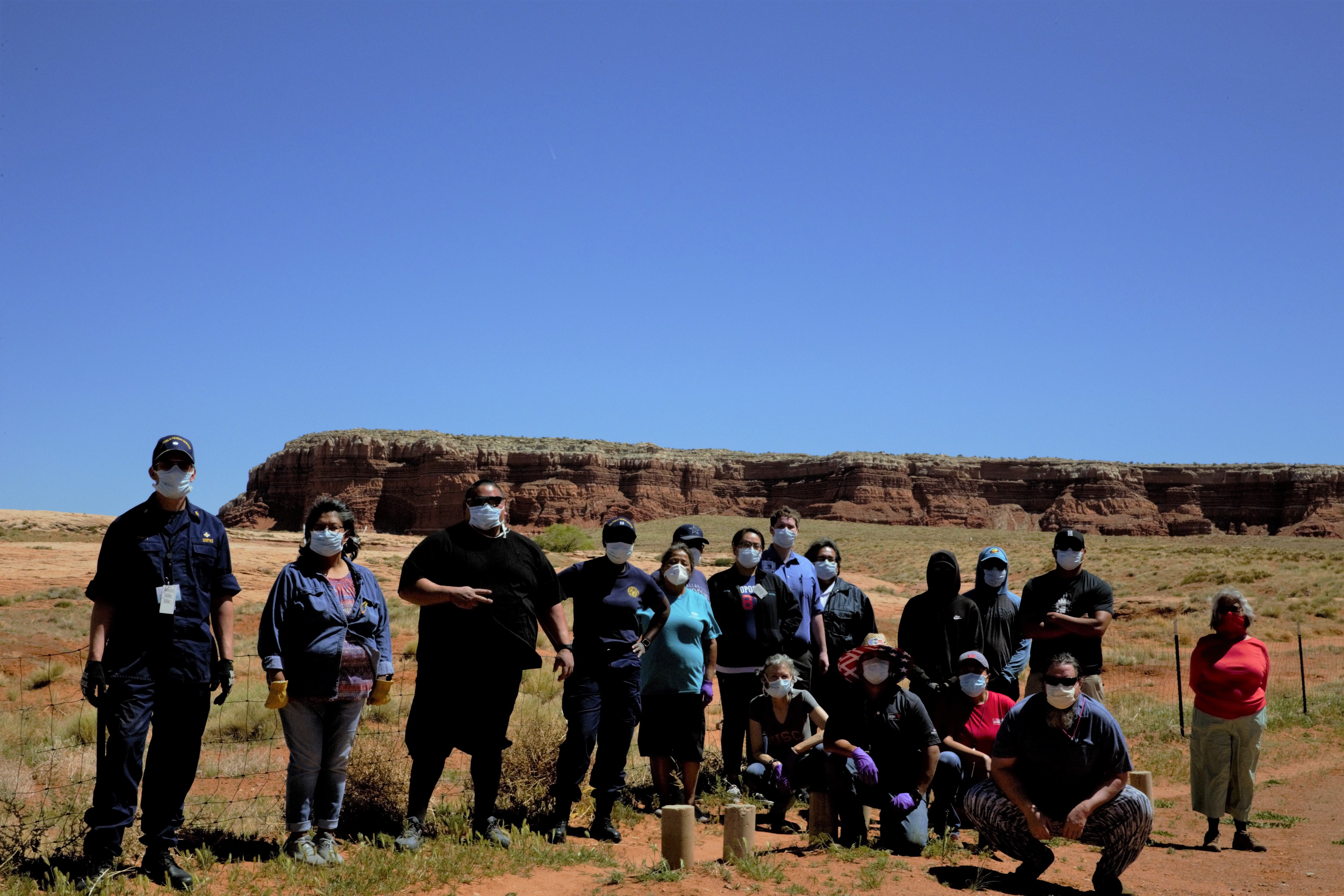 group of people at Red Mesa