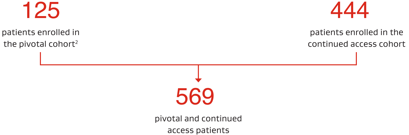 chart showing patient enrollment for study