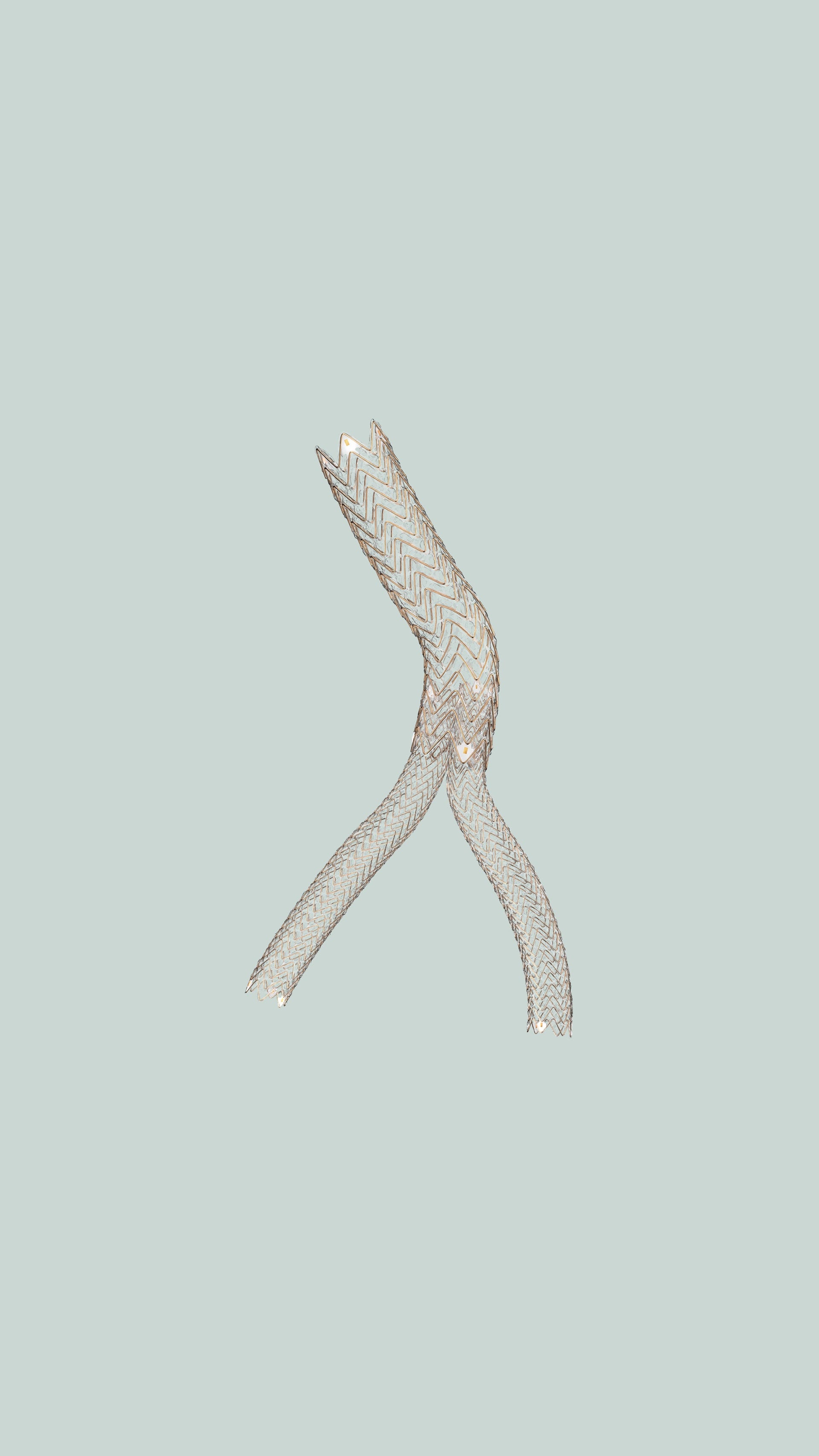 A product closeup of the GORE® VIABAHN® FORTEGRA Venous Stent