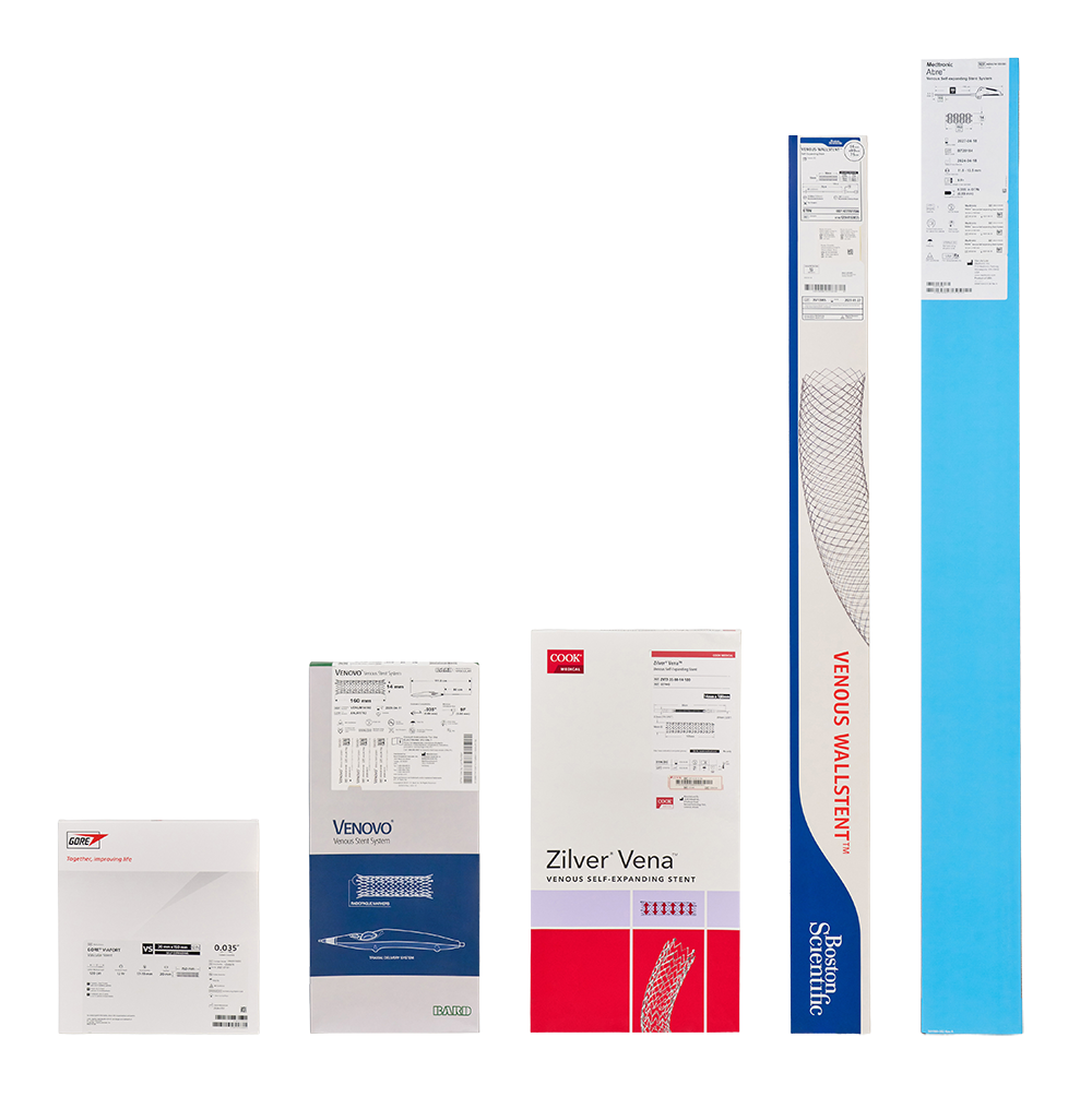 Product packaging showing the various box sized of the products