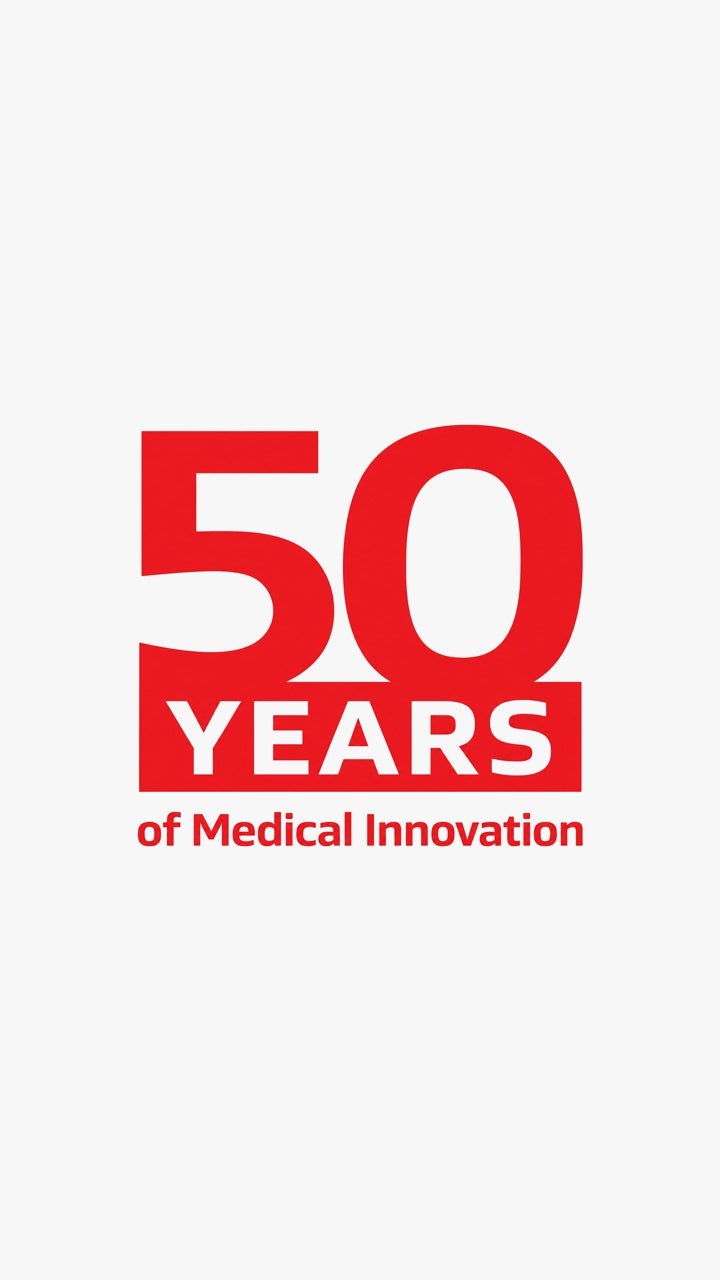 Watermark with text that read: 50 Years of Medical Innovation