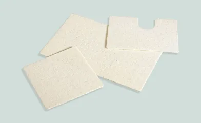 flat lay image of bio-a tissue product on light green background