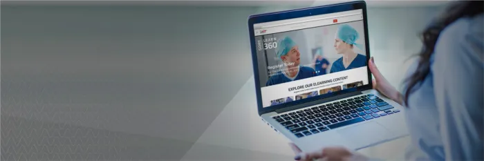 User logging into online training platform