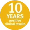 10 years positive clinical results