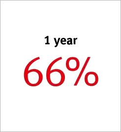 1 year 66%