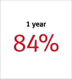 1 year 84%