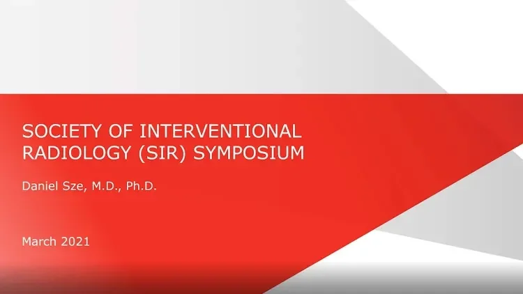 Daniel Sze, M.D., presents at Society of Interventional Radiology (SIR)