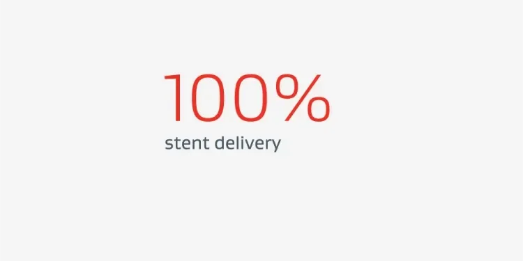 100% stent delivery