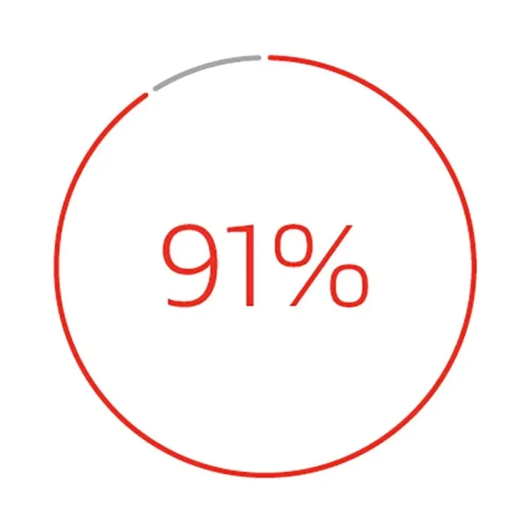 91%