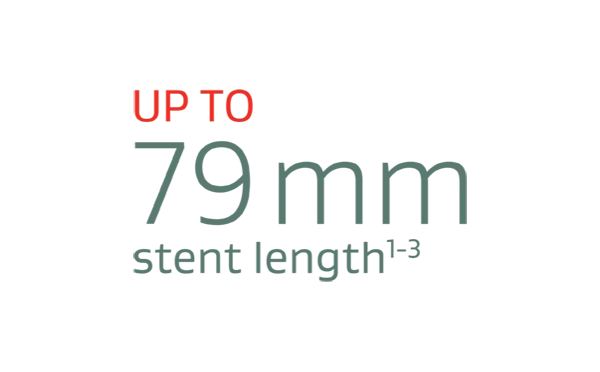 up to 79mm stent length