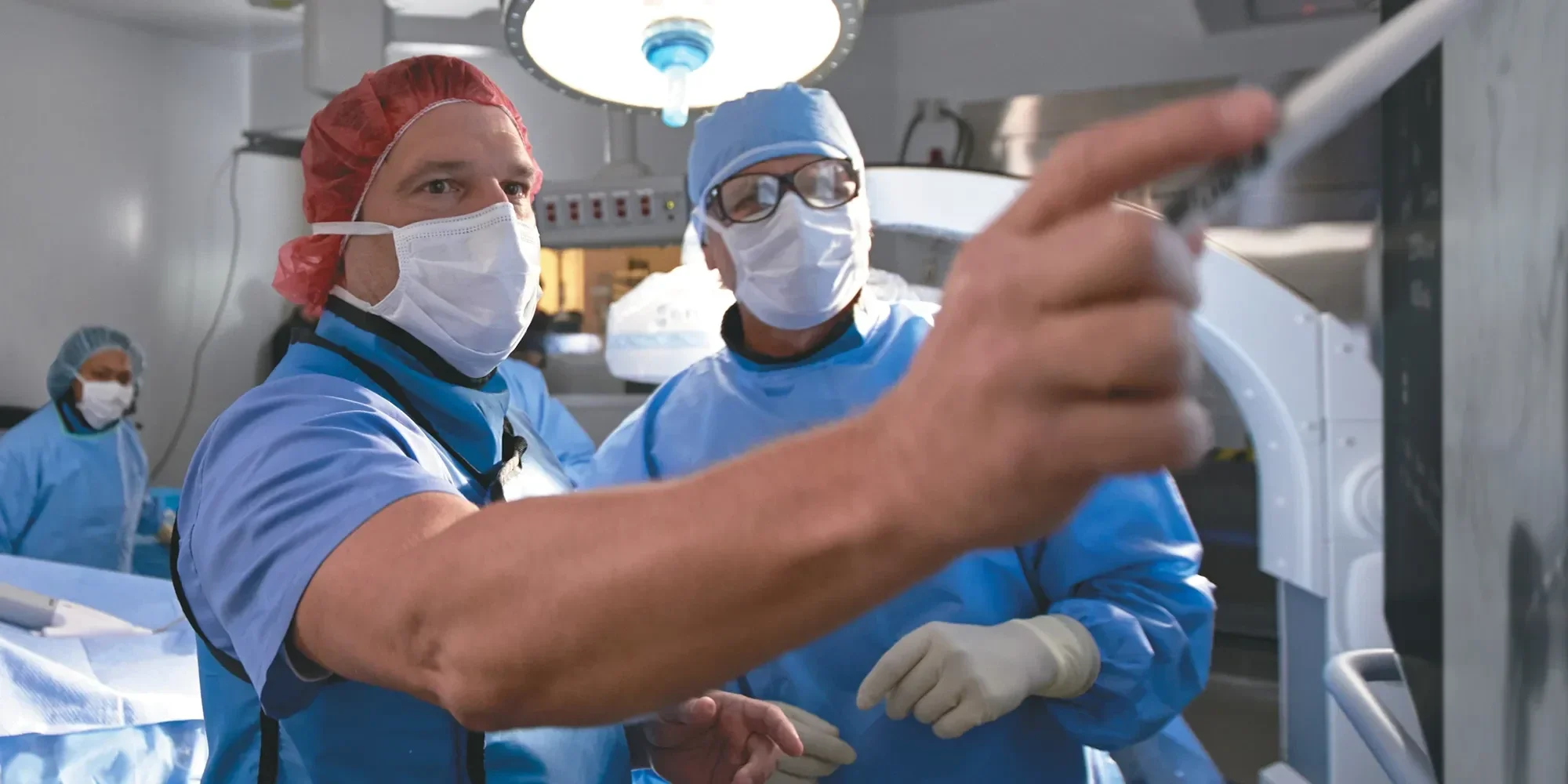 Two doctors in operating room