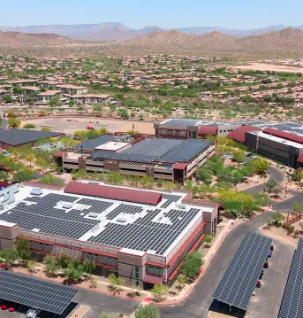 birds eye shot of gore facilities