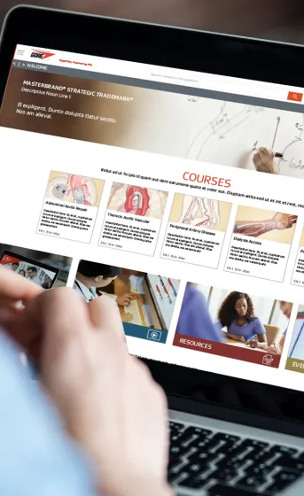 looking over the shoulder of someone using the Gore Learn360 website