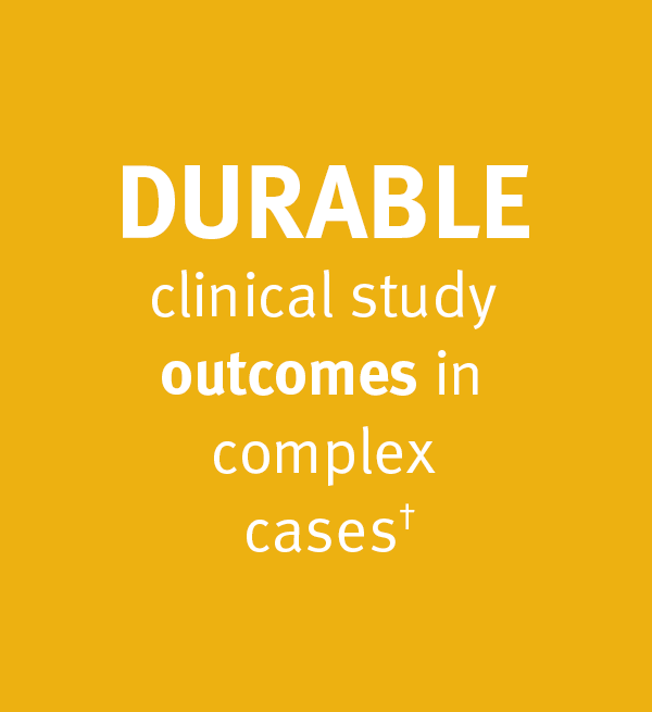 durable clinical study outcomes in complex cases