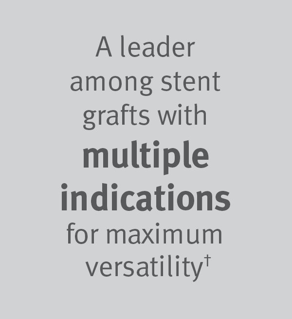 A leader among stent grafts with multiple indications for maximum versatility